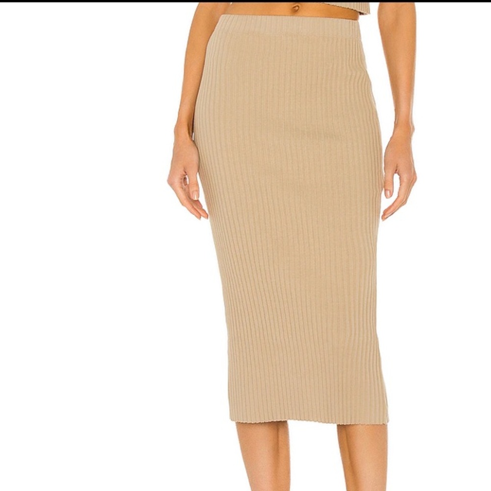 Rib Sweater Knit Pencil Skirt by Enza Costa